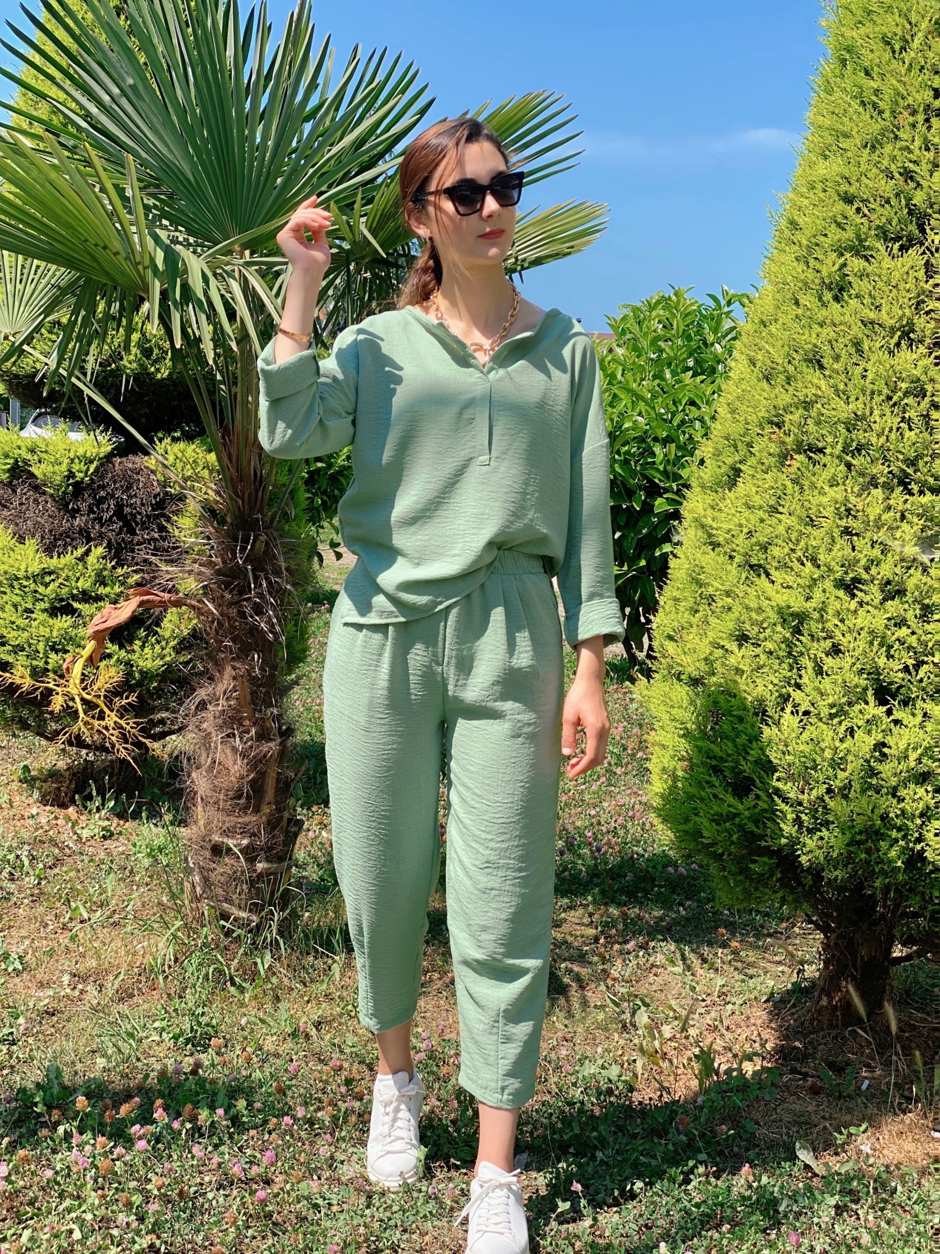 Mint Hakim Yaka Paça Pensli Takım - Görsel 3