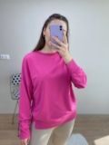 Pembe Bisiklet Yaka Sweat