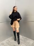 Siyah Oversize Triko Kazak