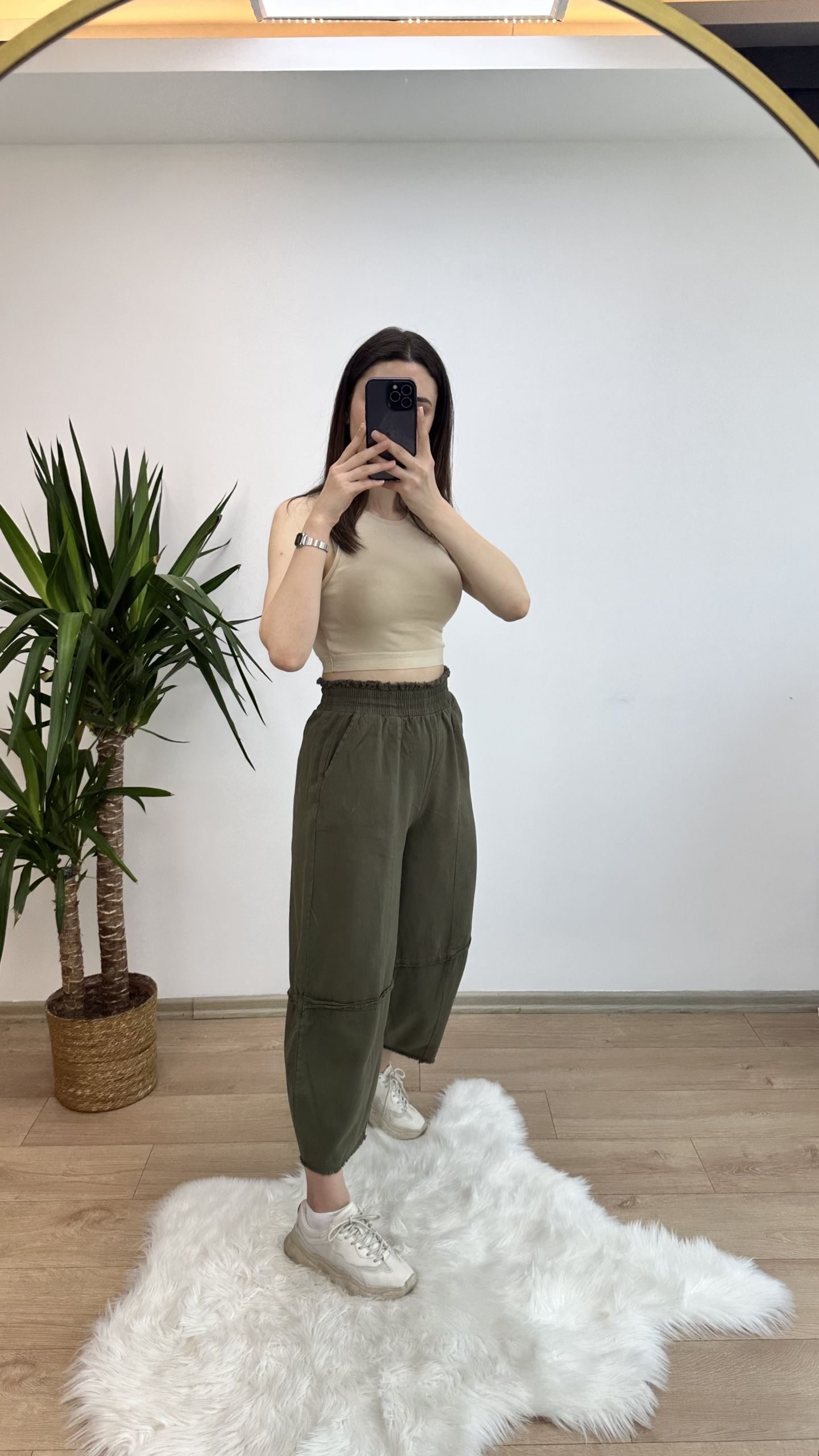 Yeşil Gabardin Şalvar Pantolon - Görsel 3