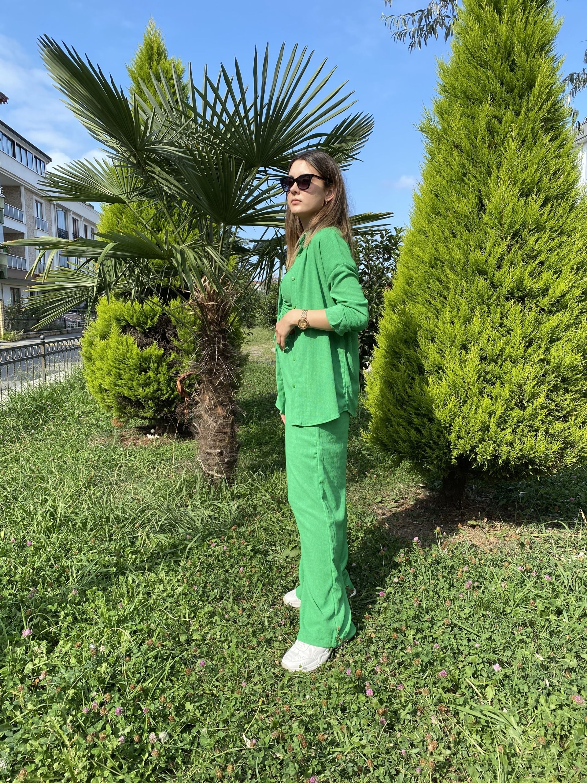 Yeşil 3 Parça Krinkıl Takım - Görsel 5