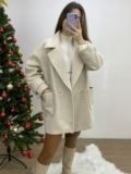 Taş Kırçıllı Oversize Kaban