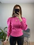 Pembe İnci Detaylı Bluz