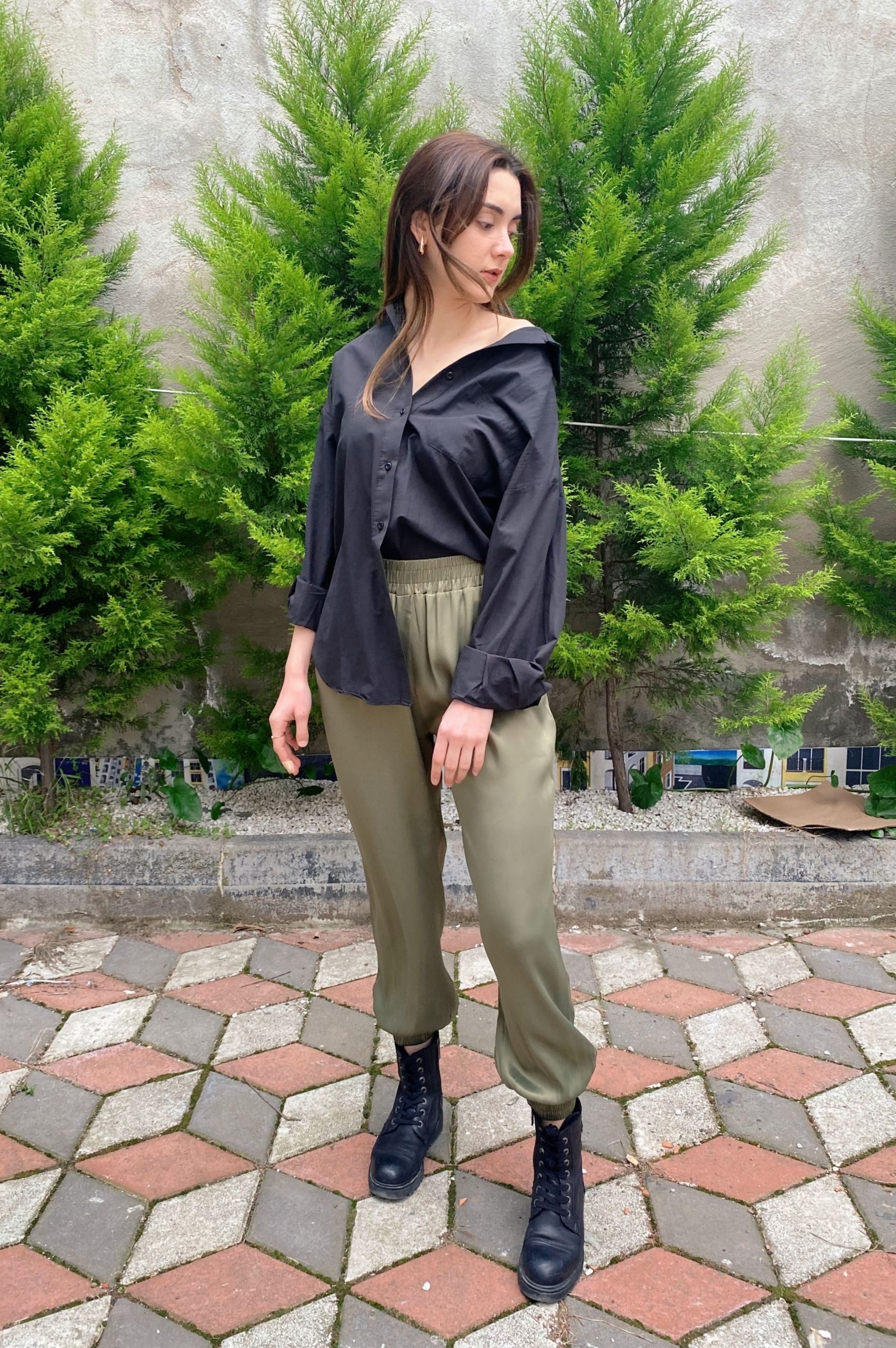 Yeşil Şalvar Pantolon
