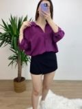 Bordo Bambu Oversize Premium Gömlek