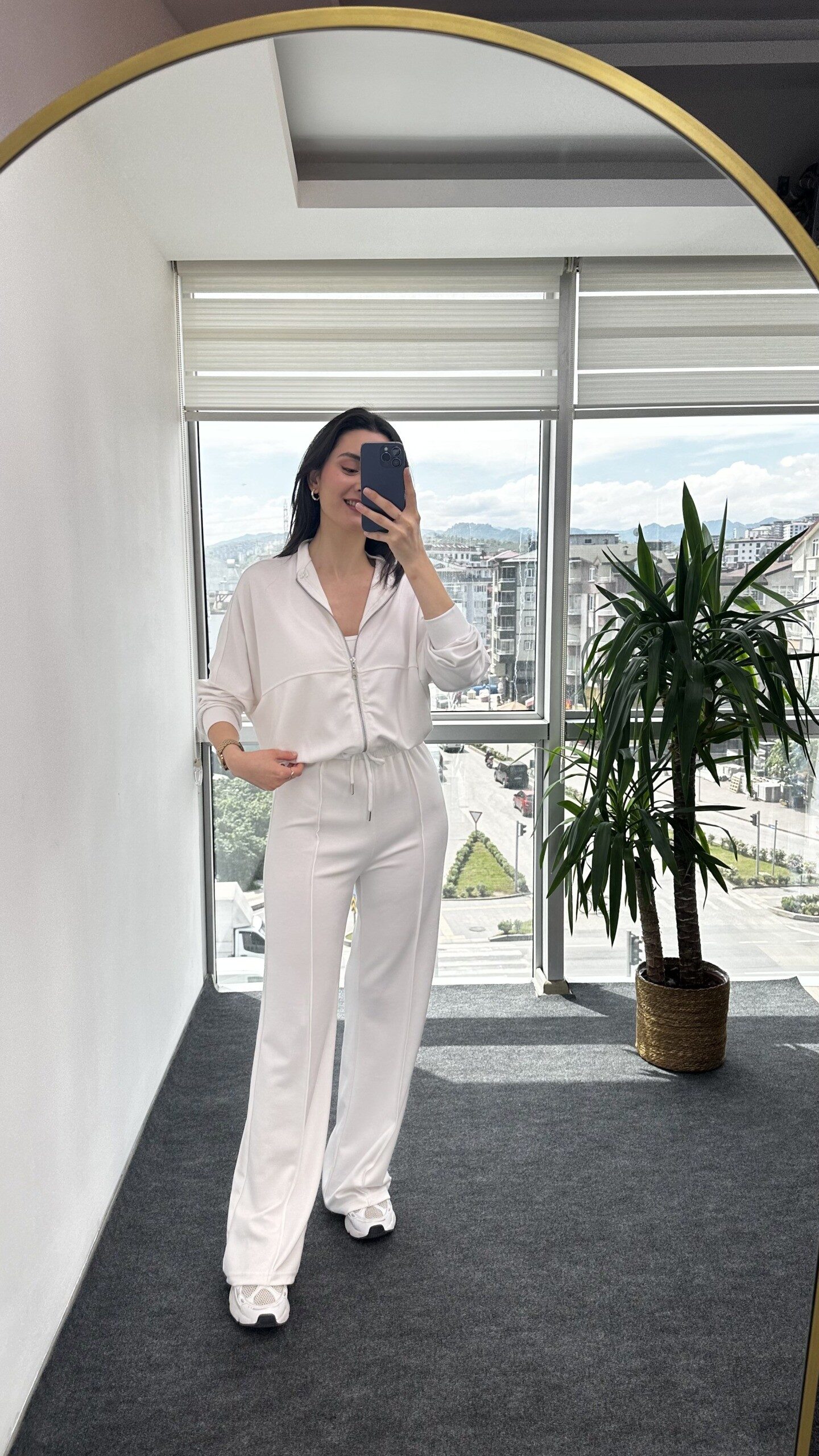 Beyaz Premium Modal Kumaş Takım